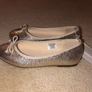 Girls GAP sparkle gold ballet flats, new with tags, size 1